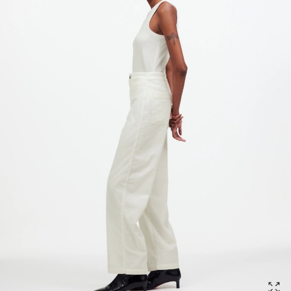 Madewell Corduroy Emmett Wide Leg Welt Pocket Pant - Picture 2 of 11